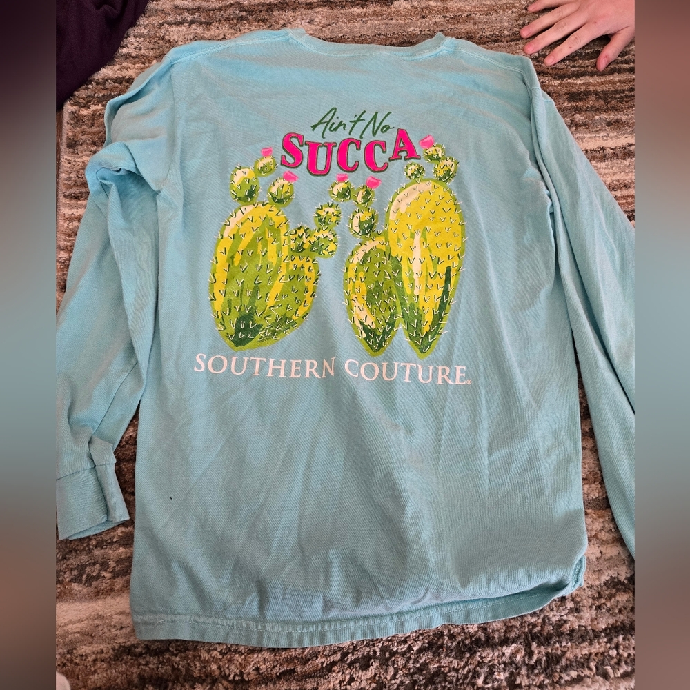 Women's Long Sleeve Tee - Light Blue